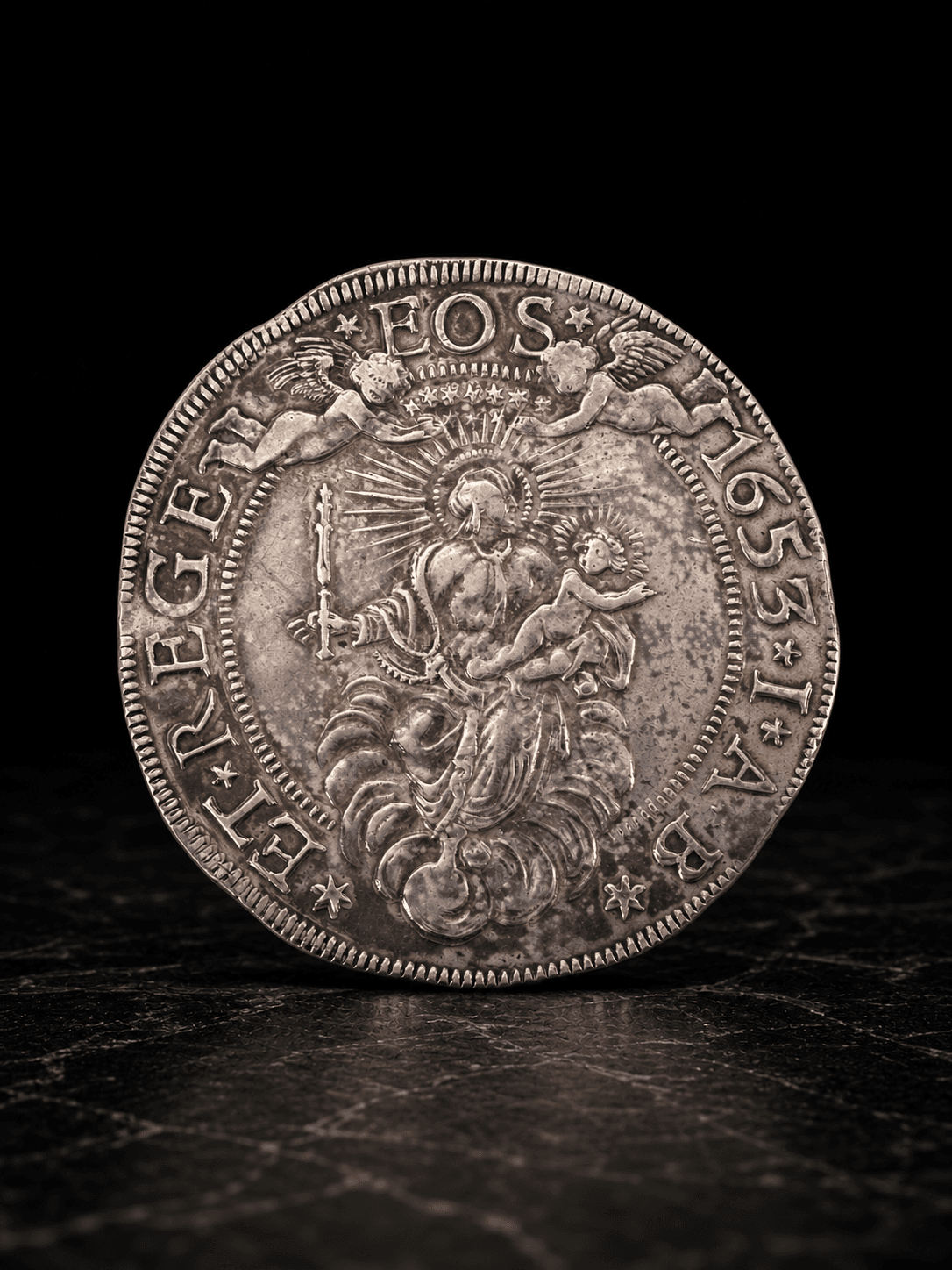 Scudo Largo- Genova Mint 1657 Plata