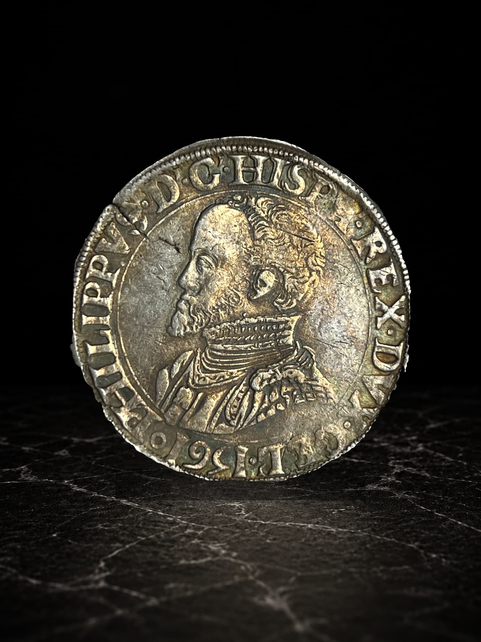 Philipsdaalder-Philip II Nijmegen Mint 1561 Silver