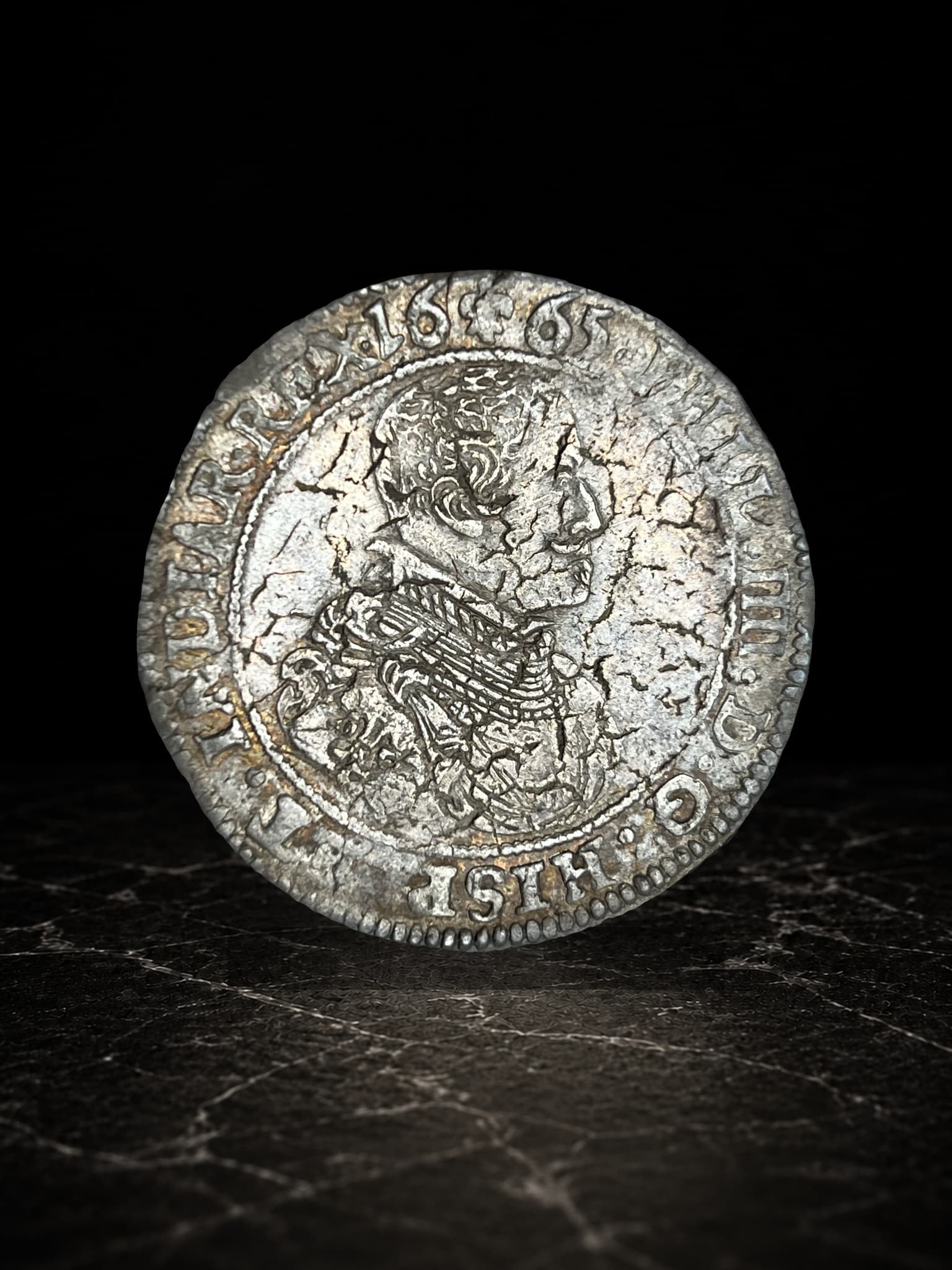 Ducaton-Philip IV Brugge Mint 1665 Silver