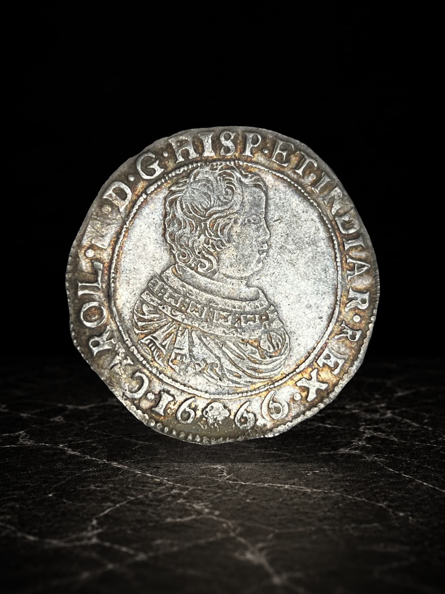 Ducaton-Charles II Brussels Mint 1666 Silver