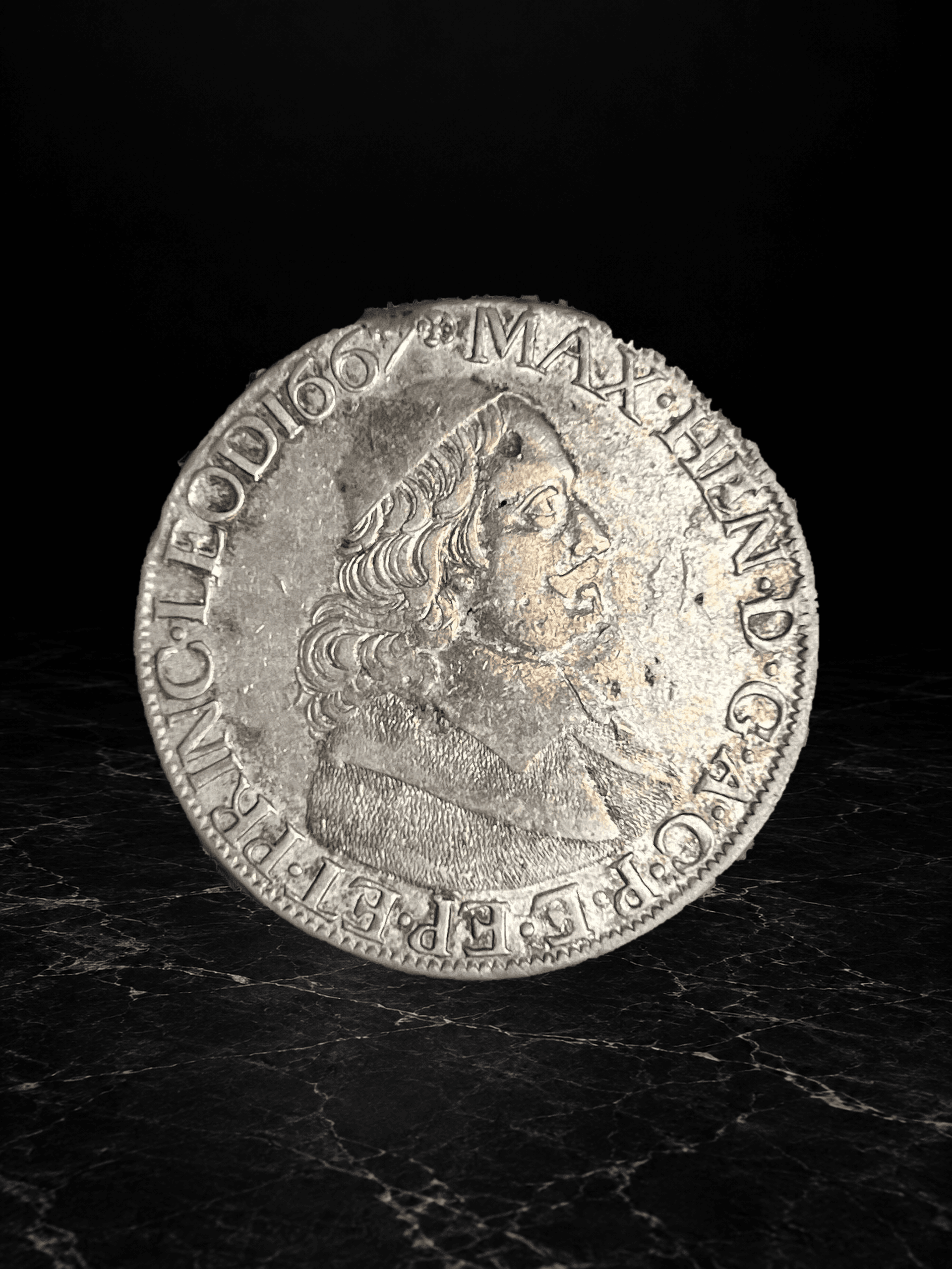 Ducaton-Maximilian Henry Lieja Mint 1667 Silver